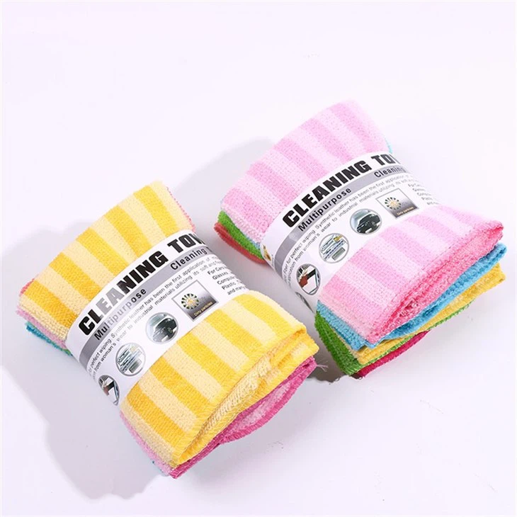 Striped Ultra-Soft Super Absorbent Microfiber Cloth